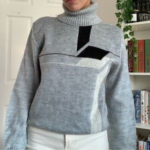 Grey Knit Vintage turtleneck